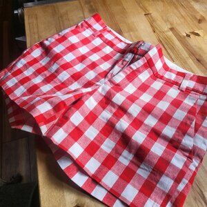 Zara Red Checker Shorts